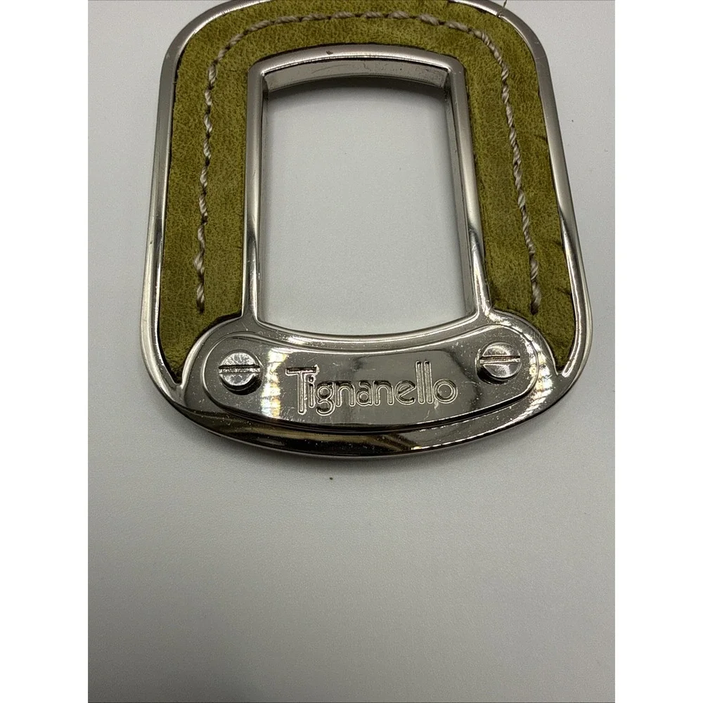 Tignanello Key Chain Mustard Green/yellow Silver